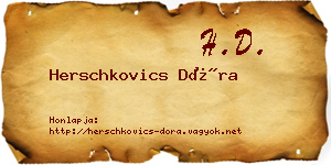 Herschkovics Dóra névjegykártya