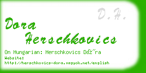 dora herschkovics business card